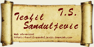 Teofil Sanduljević vizit kartica